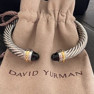 DAVID YURMAN BLACK ONYX 7mm SS GoLd CLASSIC CABLE